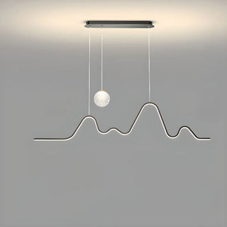 ZOWALA - Stylish Wavy and Globe Kitchen Island Pendant Light Image - 9