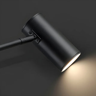 Minimalist Swing Arm Acrylic Bedroom LED Black Wall Sconce Image - 10