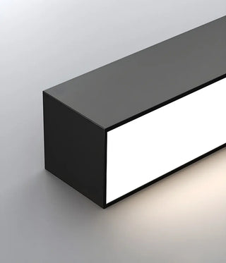 Minimalist Large Black Linear LED Flush Mount Light Zawala Image - 15