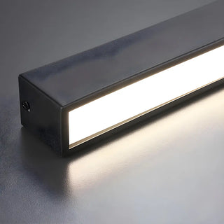 Minimalist Large Black Linear LED Flush Mount Light Zawala Image - 8