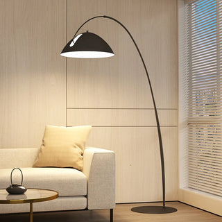 ZOWALA - Minimalist Black Arc Dome Floor Lamp Image - 2