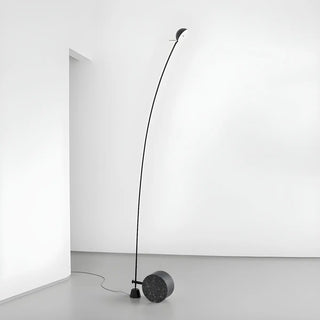 Black Minimalist Weighted Base Arched Floor Lamp Zawala Image - 14