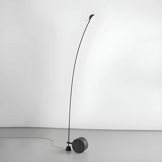 Black Minimalist Weighted Base Arched Floor Lamp Zawala Image - 8