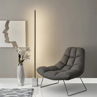 Minimalist Bar Marble Base Living Room LED Floor Lamp Zawala Image - 1