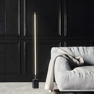Minimalist Bar Marble Base Living Room LED Floor Lamp Zawala Image - 2