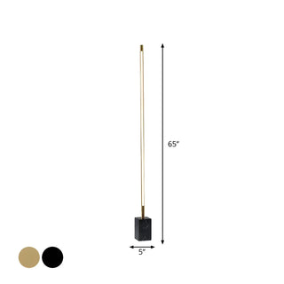 Minimalist Bar Marble Base Living Room LED Floor Lamp Zawala #size