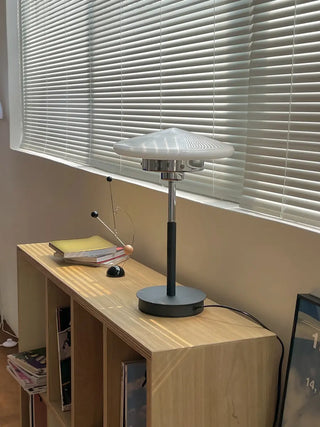 Minimalist White Conical Glass Shade Bedroom Table Lamp Zawala Image - 14