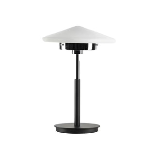Minimalist White Conical Glass Shade Bedroom Table Lamp Zawala Image - 15