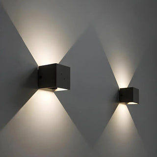 Minimalist Grey Cube Concrete Bi-pin Small Wall Light Zawala Image - 1