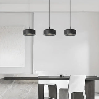 ZOWALA - Minimalist Black Cylinder Acrylic 3-Light Pendant Light Image - 1
