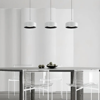 ZOWALA - Minimalist Black Cylinder Acrylic 3-Light Pendant Light Image - 2