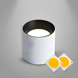 Living Room Simplicity Black Cylinder Flush Mount Light Zawala Image - 11