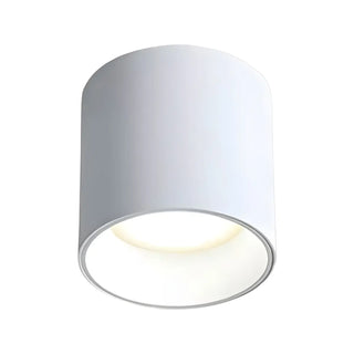 Living Room Simplicity Black Cylinder Flush Mount Light Zawala Image - 13