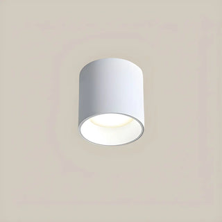 Living Room Simplicity Black Cylinder Flush Mount Light Zawala Image - 7