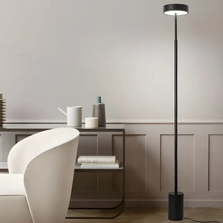 Minimalist LED Cylindrical Base Peak Floor Lamp Zawala Image - 1