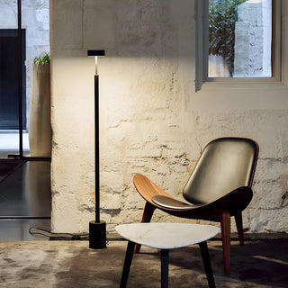 Minimalist LED Cylindrical Base Peak Floor Lamp Zawala Image - 3