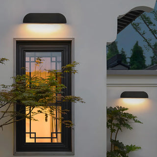 ZOWALA - Minimalist White Dome Metal Outdoor LED Wall Light Image - 1