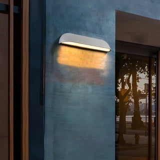 ZOWALA - Minimalist White Dome Metal Outdoor LED Wall Light Image - 3