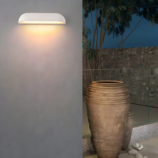 ZOWALA - Minimalist White Dome Metal Outdoor LED Wall Light Image - 4