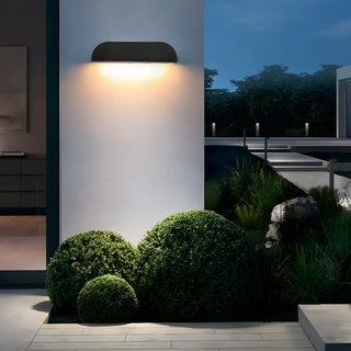 ZOWALA - Minimalist White Dome Metal Outdoor LED Wall Light Image - 5