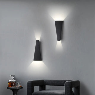 Bedside Black Cone LED Up Down Wall Sconce Light Zawala Image - 4