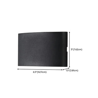 Simple Black Geometric  Exterior LED Up Down Wall Lamp Zawala Image - 12