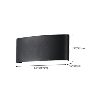 Simple Black Geometric  Exterior LED Up Down Wall Lamp Zawala Image - 13