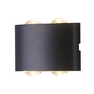Simple Black Geometric  Exterior LED Up Down Wall Lamp Zawala Image - 7