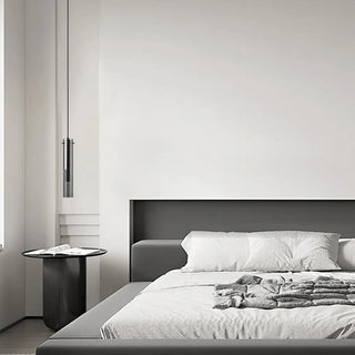 ZOWALA - Minimalist Bedroom Sleek Cylindrical Black Pendant Light Image - 3