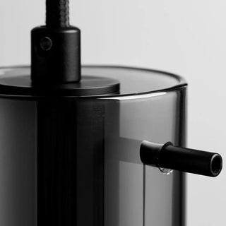 ZOWALA - Minimalist Bedroom Sleek Cylindrical Black Pendant Light Image - 6