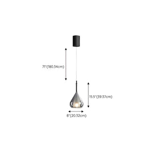 ZOWALA - Minimalist Teardrop Glass Black Small Table Pendant Light Image - 11