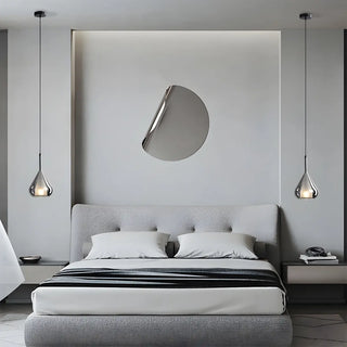 ZOWALA - Minimalist Teardrop Glass Black Small Table Pendant Light Image - 2