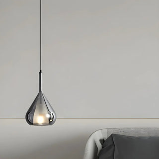 ZOWALA - Minimalist Teardrop Glass Black Small Table Pendant Light Image - 3
