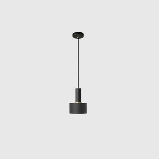 ZOWALA - Modern Minimalist Black Gold Bedroom Cylinder Pendant Light Image - 7
