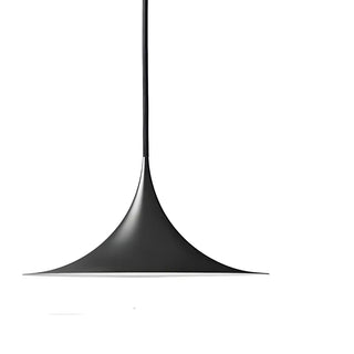 ZOWALA - Minimalist Round Iron Dining Room Black White Pendant Light Image - 5
