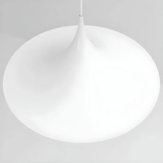 ZOWALA - Minimalist Round Iron Dining Room Black White Pendant Light Image - 7
