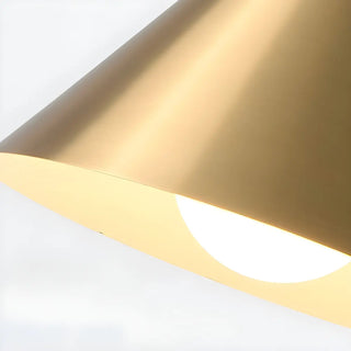 Modern Minimalist Gold Cone Bedroom Pendant Light Zawala Image - 7