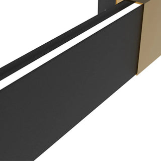 Modern Minimalist Black Rectangular Vanity Light  Zawala Image - 10