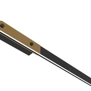 Modern Minimalist Black Rectangular Vanity Light  Zawala Image - 12