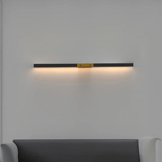 Modern Minimalist Black Rectangular Vanity Light  Zawala Image - 2