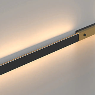 Modern Minimalist Black Rectangular Vanity Light  Zawala Image - 7