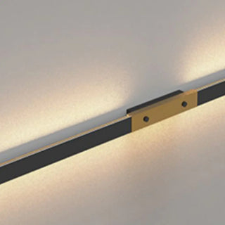 Modern Minimalist Black Rectangular Vanity Light  Zawala Image - 8