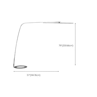 Minimalist Long Linear LED Light Arc Floor Lamp Zawala #size