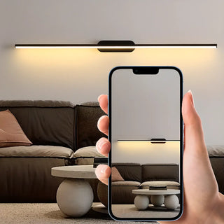 Sleek Minimalist Black Linear LED Vanity Light Zawala Image - 11