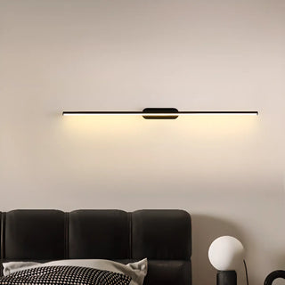Sleek Minimalist Black Linear LED Vanity Light Zawala Image - 4