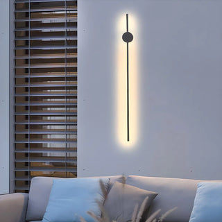 ZOWALA - Minimalist Black Long Linear Metal LED Wall Lights Image - 3