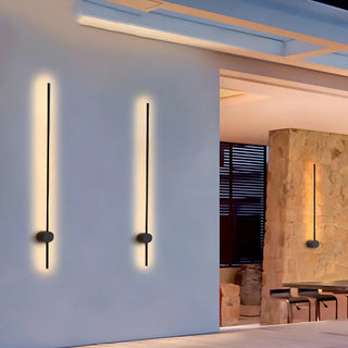 ZOWALA - Minimalist Black Long Linear Metal LED Wall Lights Image - 4