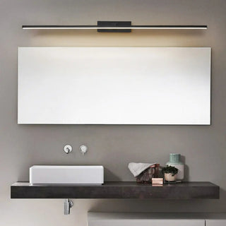 Black Simple Linear Metal Bathroom Vanity Lights Zawala Image - 1