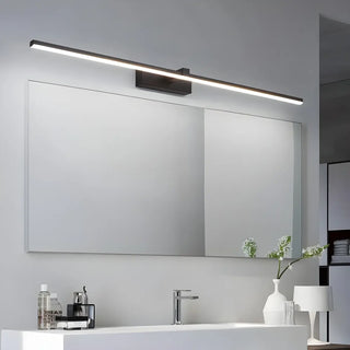 Black Simple Linear Metal Bathroom Vanity Lights Zawala Image - 2