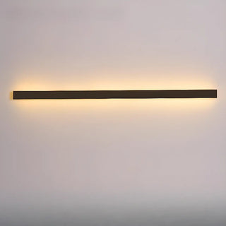 Minimalist Linear Long Outdoor LED Wall Light Black Image - 2